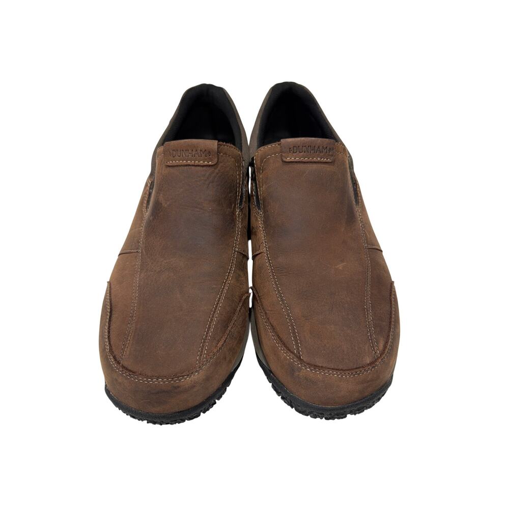 Dunham Men's Moccasin 10.5 Battery Park slip-on shoes brown/Nubuck waterproof
